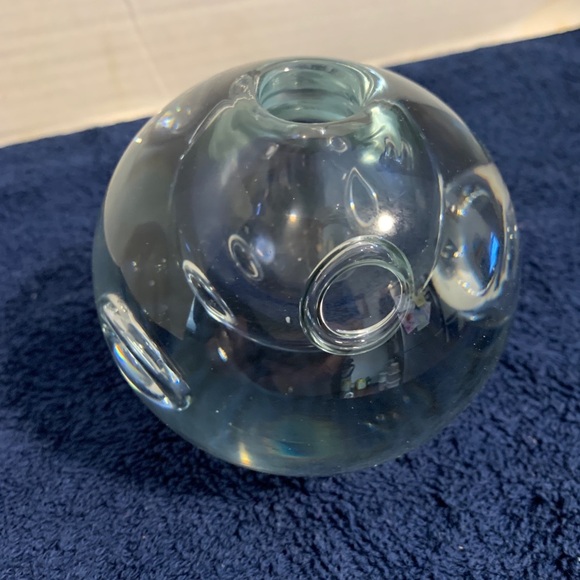 Clear Glass Bubble Vase - Picture 1 of 8
